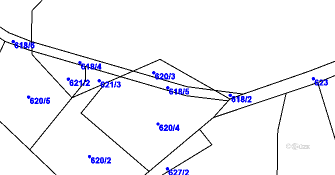 Parcela st. 618/5 v KÚ Sopotnice, Katastrální mapa