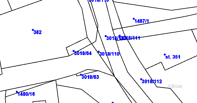 Parcela st. 3018/110 v KÚ Sopotnice, Katastrální mapa