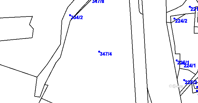 Parcela st. 347/4 v KÚ Sosnová u České Lípy, Katastrální mapa