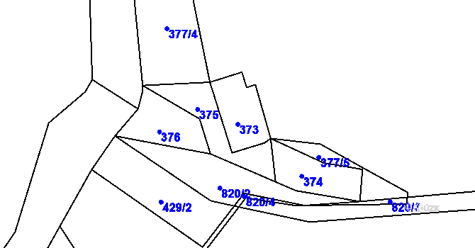 Parcela st. 373 v KÚ Sosnová u České Lípy, Katastrální mapa