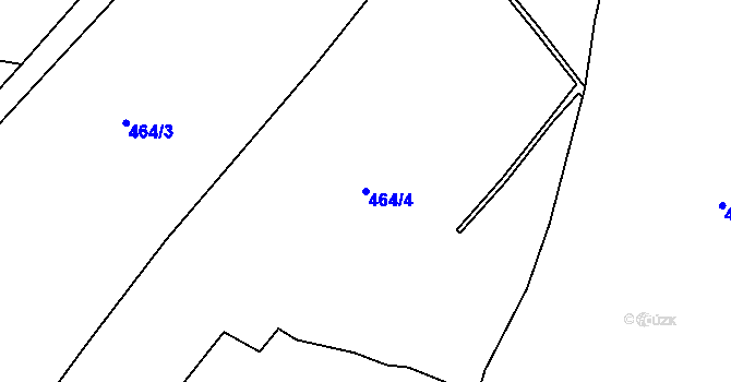 Parcela st. 464/4 v KÚ Sosnová, Katastrální mapa