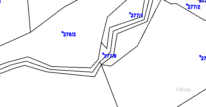 Parcela st. 277/8 v KÚ Smiradice, Katastrální mapa
