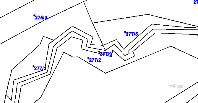 Parcela st. 277/9 v KÚ Smiradice, Katastrální mapa