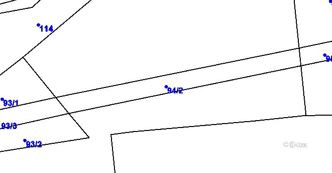 Parcela st. 94/2 v KÚ Sousedovice, Katastrální mapa