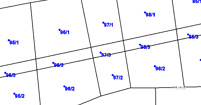 Parcela st. 97/3 v KÚ Sousedovice, Katastrální mapa