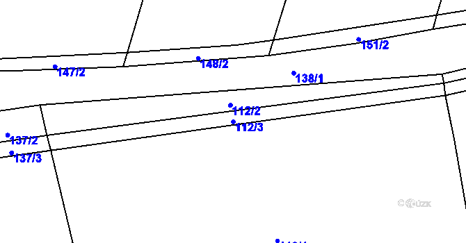 Parcela st. 112/3 v KÚ Sousedovice, Katastrální mapa