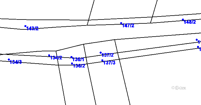 Parcela st. 137/2 v KÚ Sousedovice, Katastrální mapa