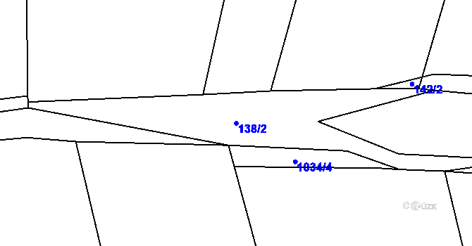 Parcela st. 138/2 v KÚ Sousedovice, Katastrální mapa