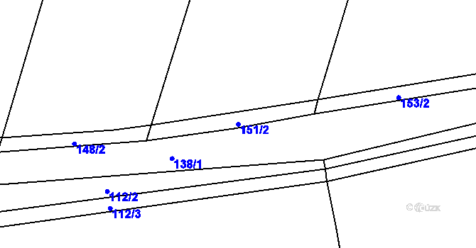 Parcela st. 151/2 v KÚ Sousedovice, Katastrální mapa