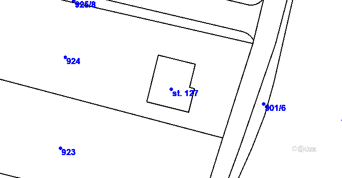 Parcela st. 127 v KÚ Sousedovice, Katastrální mapa