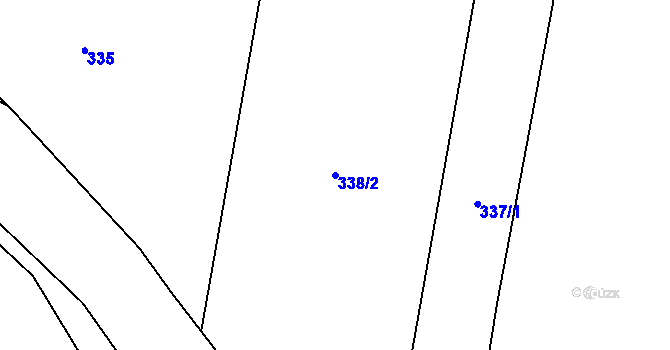 Parcela st. 338/2 v KÚ Sousedovice, Katastrální mapa