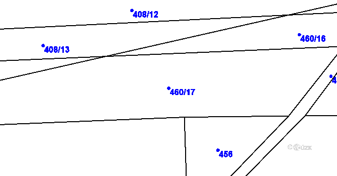 Parcela st. 460/17 v KÚ Soušice, Katastrální mapa