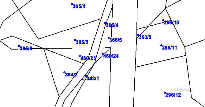 Parcela st. 460/24 v KÚ Soušice, Katastrální mapa