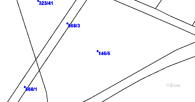 Parcela st. 146/5 v KÚ Sovadina, Katastrální mapa