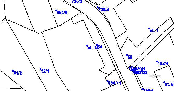Parcela st. 14 v KÚ Sovolusky u Přelouče, Katastrální mapa