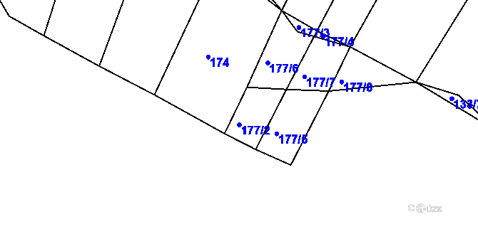 Parcela st. 177/2 v KÚ Sovolusky u Přelouče, Katastrální mapa