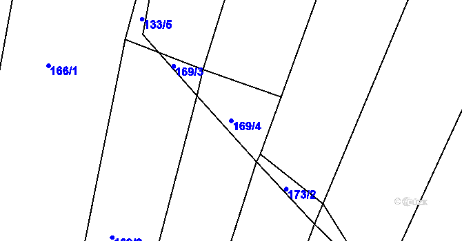 Parcela st. 169/4 v KÚ Sovolusky u Přelouče, Katastrální mapa