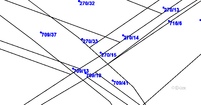 Parcela st. 270/15 v KÚ Sovolusky u Přelouče, Katastrální mapa