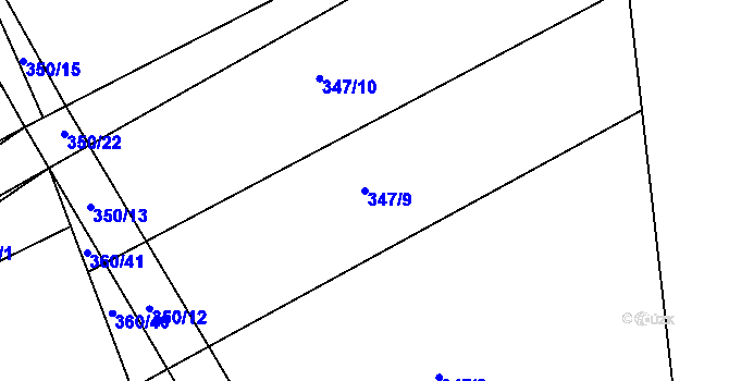 Parcela st. 347/9 v KÚ Sovolusky u Přelouče, Katastrální mapa