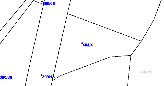 Parcela st. 404/4 v KÚ Sovolusky u Přelouče, Katastrální mapa