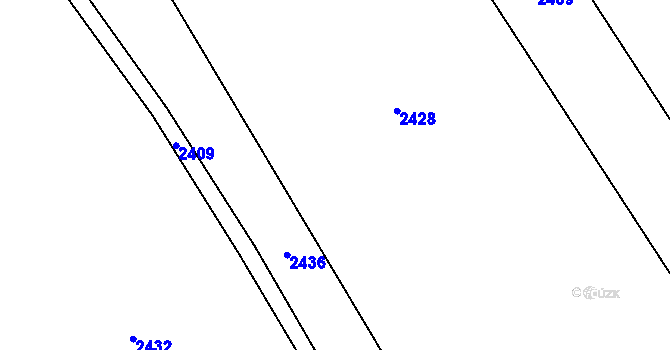 Parcela st. 423/20 v KÚ Spálené Poříčí, Katastrální mapa