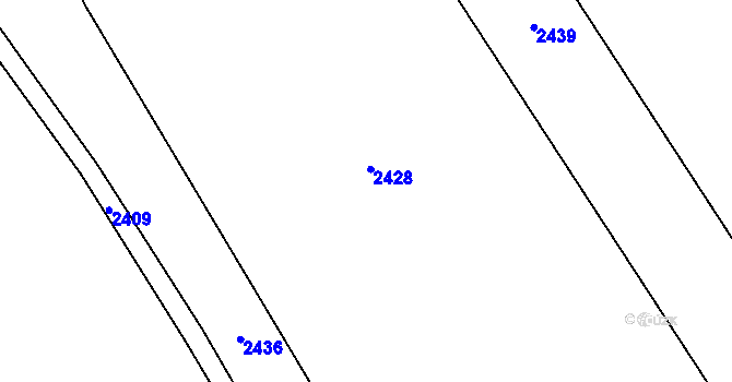 Parcela st. 423/21 v KÚ Spálené Poříčí, Katastrální mapa