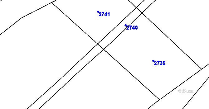 Parcela st. 737/73 v KÚ Spálené Poříčí, Katastrální mapa