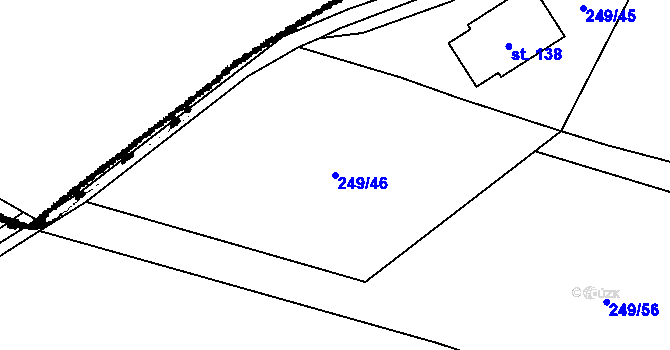 Parcela st. 249/46 v KÚ Starý Spálenec, Katastrální mapa