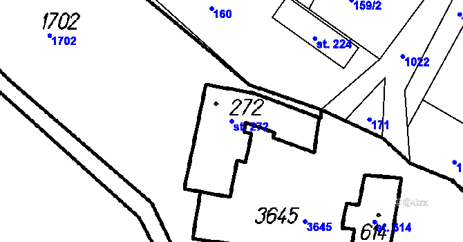 Parcela st. 272 v KÚ Spálov, Katastrální mapa