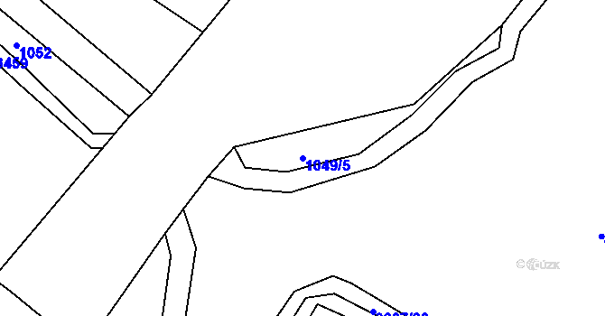 Parcela st. 1049/5 v KÚ Spálov, Katastrální mapa