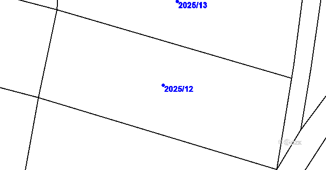 Parcela st. 2025/12 v KÚ Spálov, Katastrální mapa