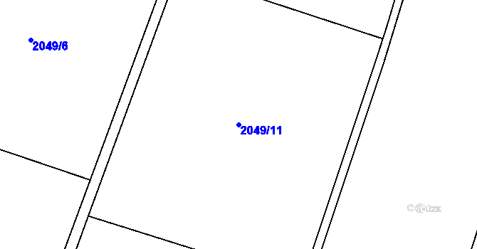 Parcela st. 2049/11 v KÚ Spálov, Katastrální mapa