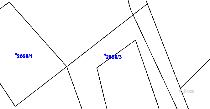 Parcela st. 2066/3 v KÚ Spálov, Katastrální mapa