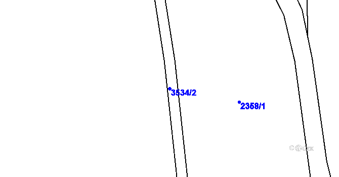 Parcela st. 3534/2 v KÚ Spálov, Katastrální mapa