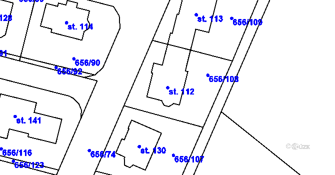 Parcela st. 112 v KÚ Spělov, Katastrální mapa