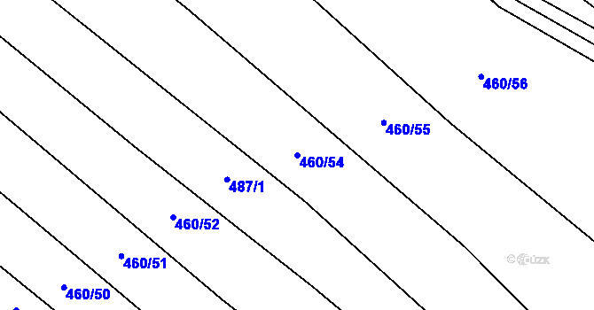 Parcela st. 460/54 v KÚ Spělov, Katastrální mapa
