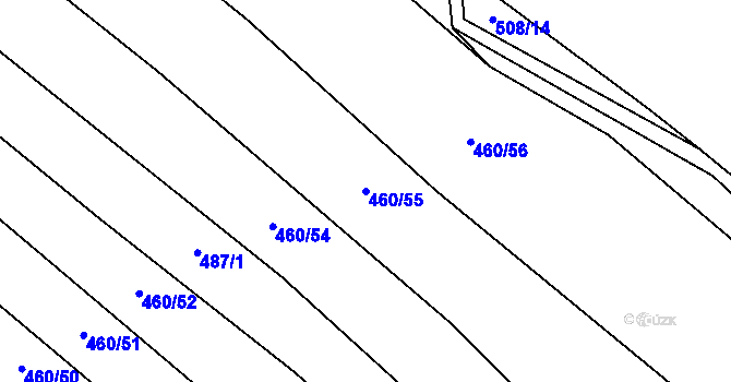 Parcela st. 460/55 v KÚ Spělov, Katastrální mapa