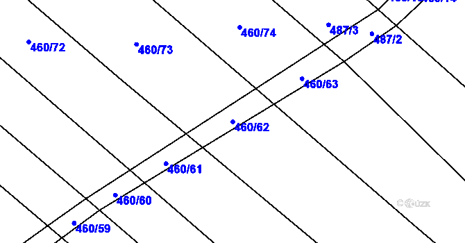 Parcela st. 460/62 v KÚ Spělov, Katastrální mapa