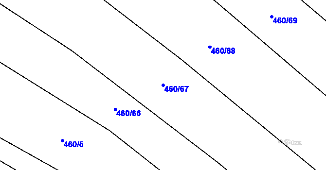 Parcela st. 460/67 v KÚ Spělov, Katastrální mapa