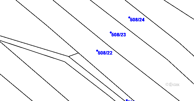 Parcela st. 508/22 v KÚ Spělov, Katastrální mapa