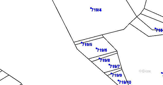 Parcela st. 719/5 v KÚ Speřice, Katastrální mapa