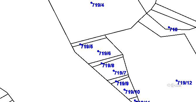 Parcela st. 719/6 v KÚ Speřice, Katastrální mapa