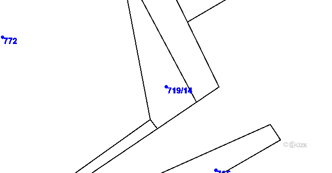 Parcela st. 719/14 v KÚ Speřice, Katastrální mapa