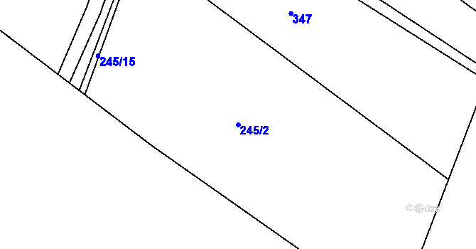 Parcela st. 245/2 v KÚ Speřice, Katastrální mapa