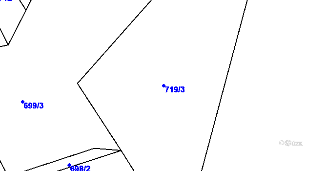 Parcela st. 719/3 v KÚ Speřice, Katastrální mapa