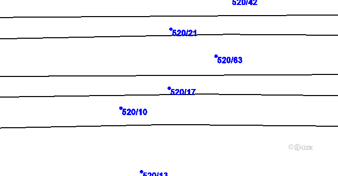 Parcela st. 520/17 v KÚ Spešov, Katastrální mapa