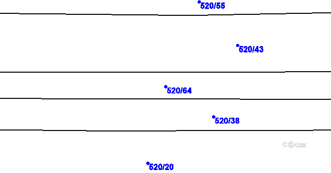 Parcela st. 520/64 v KÚ Spešov, Katastrální mapa