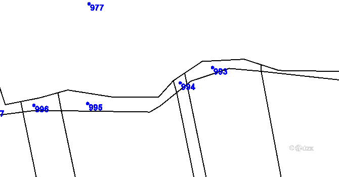 Parcela st. 563/404 v KÚ Spešov, Katastrální mapa