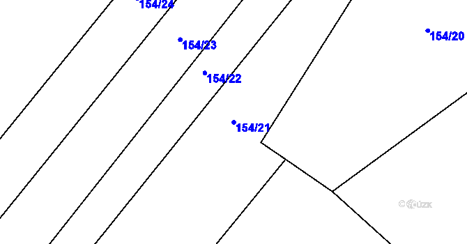 Parcela st. 154/21 v KÚ Spolí u Ledenic, Katastrální mapa
