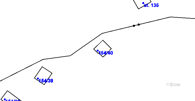 Parcela st. 154/40 v KÚ Spolí u Ledenic, Katastrální mapa